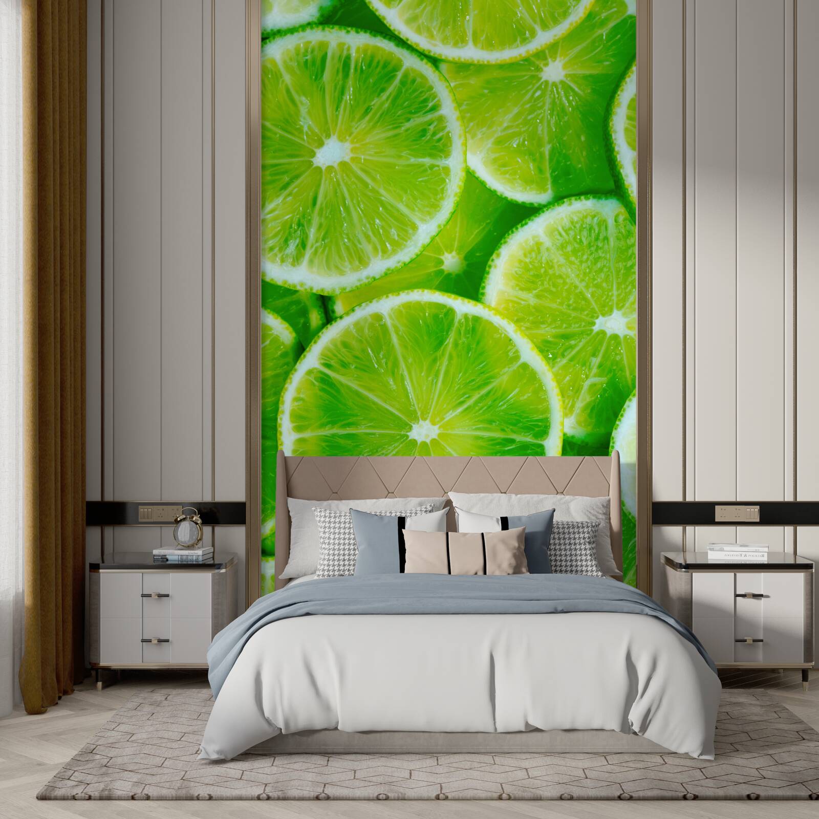 Fototapeta limetku nakrájame na tenké okrúhle plátky