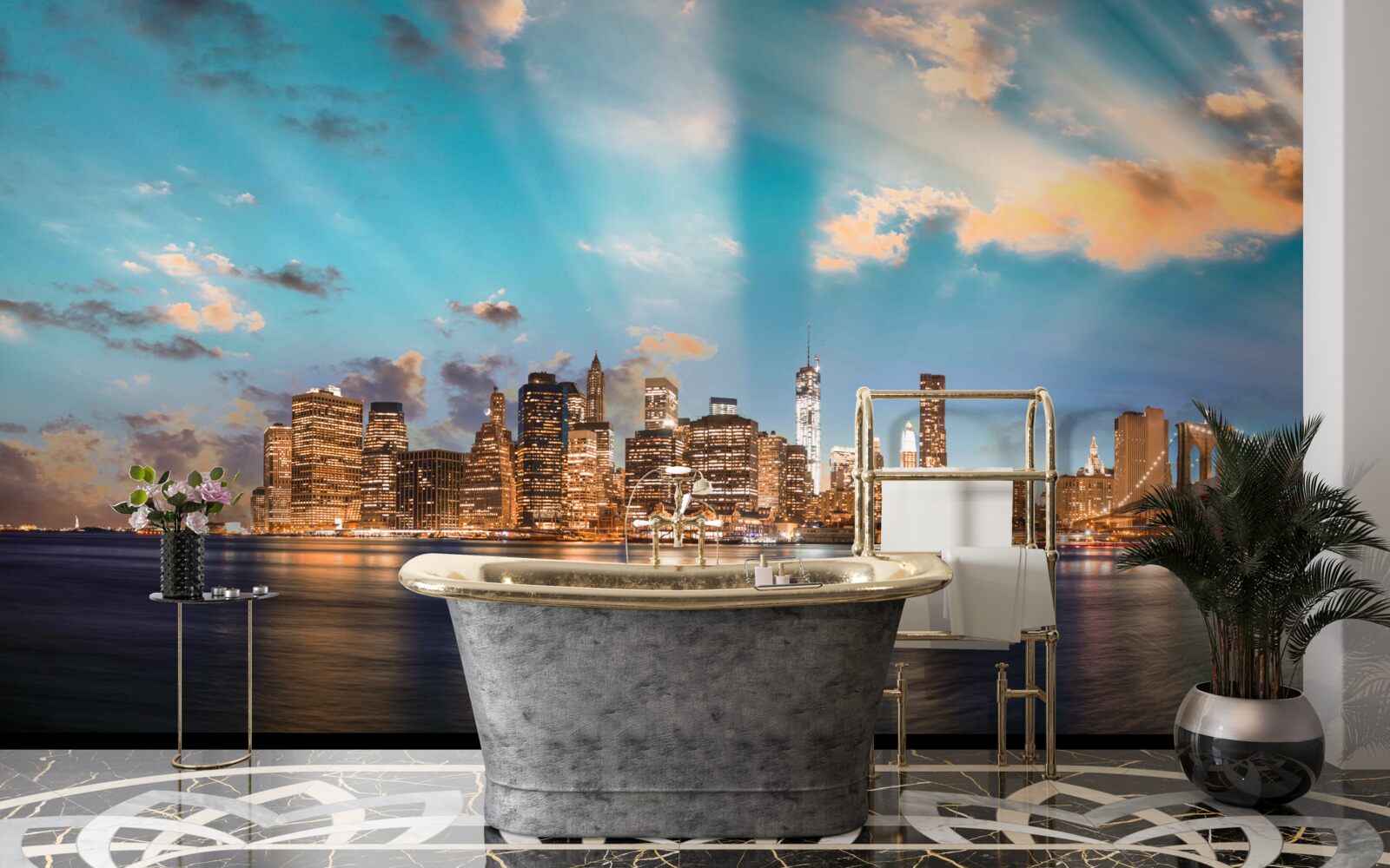 Fototapeta Brooklynský most a Manhattan, New York