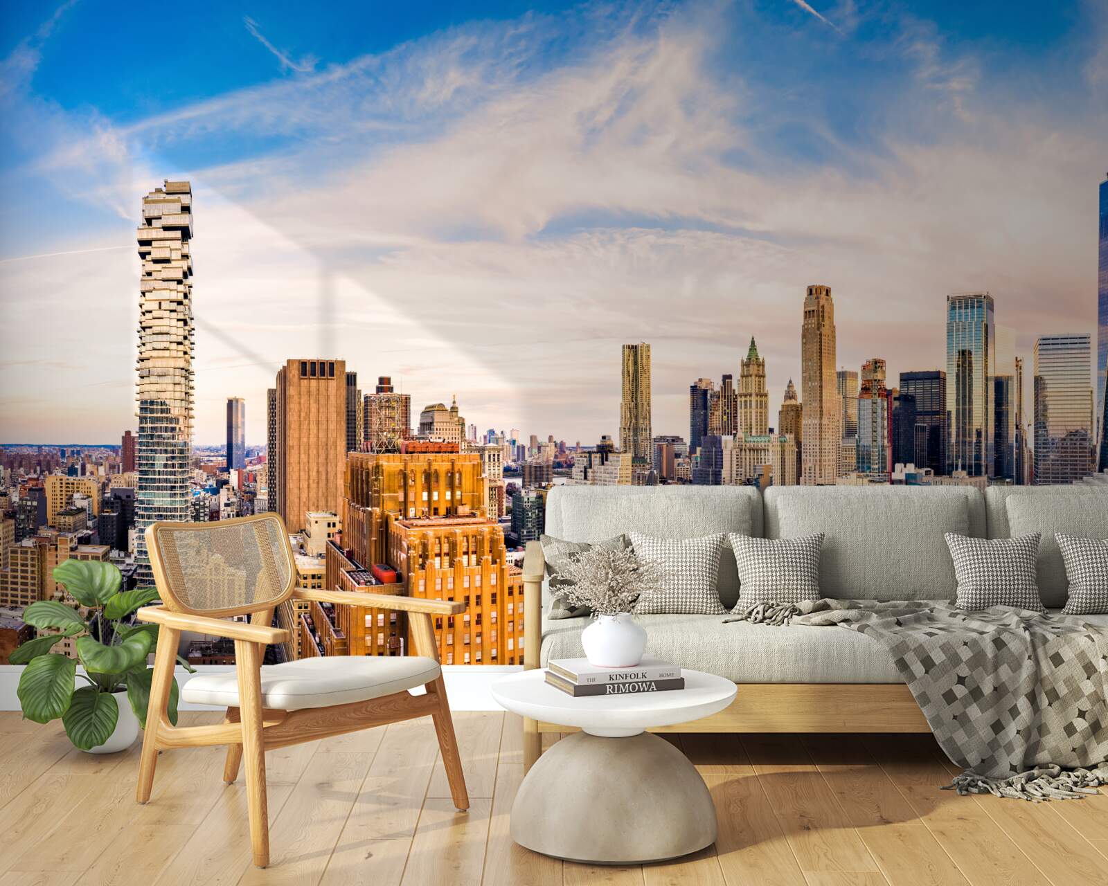 Fototapeta západ slnka nad dolným manhattanom