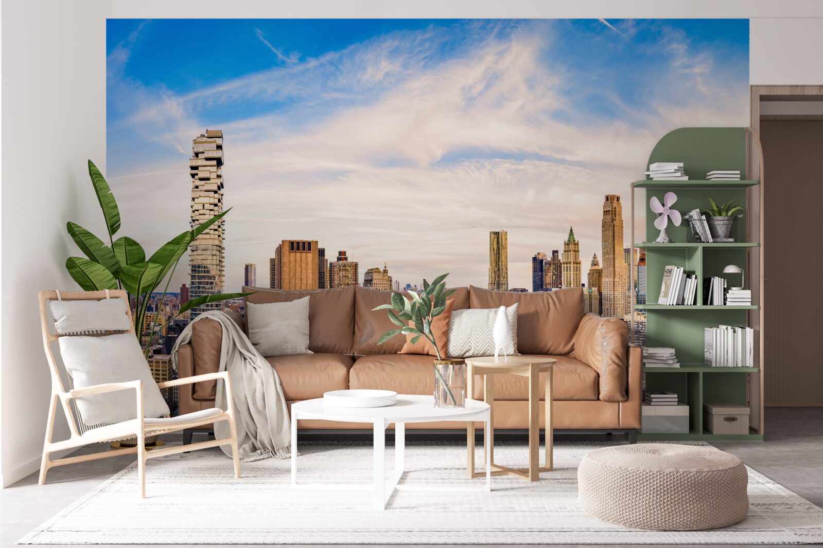 Fototapeta západ slnka nad dolným manhattanom