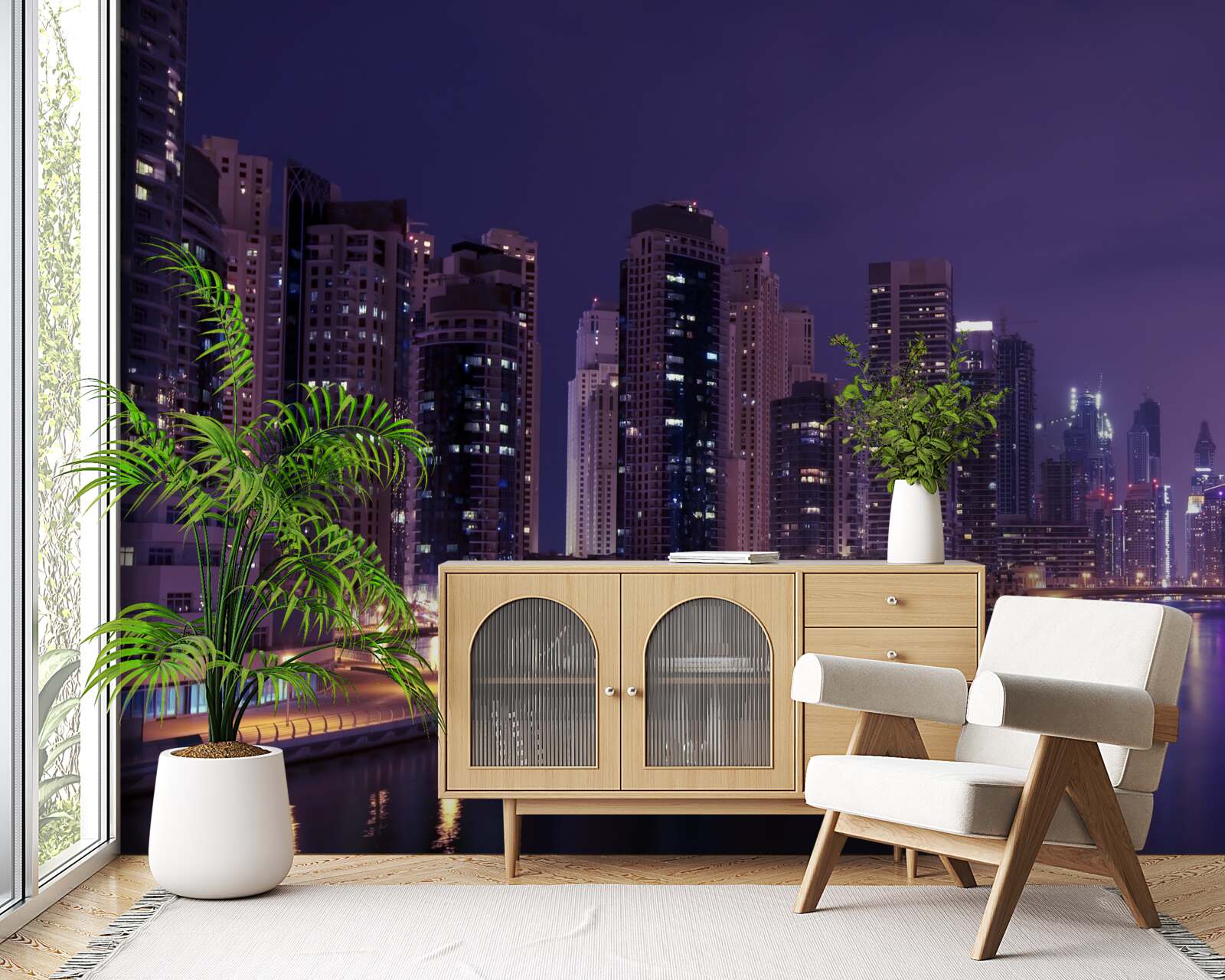 Fototapeta Chicago mrakodrapy v noci