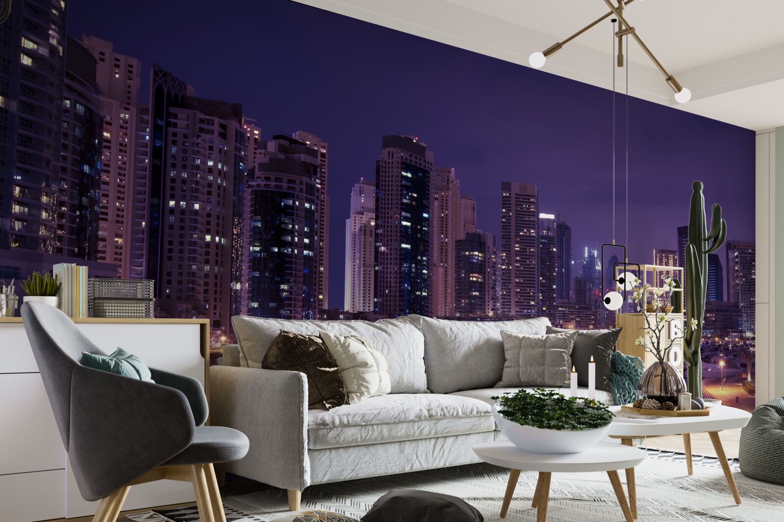 Fototapeta Chicago mrakodrapy v noci