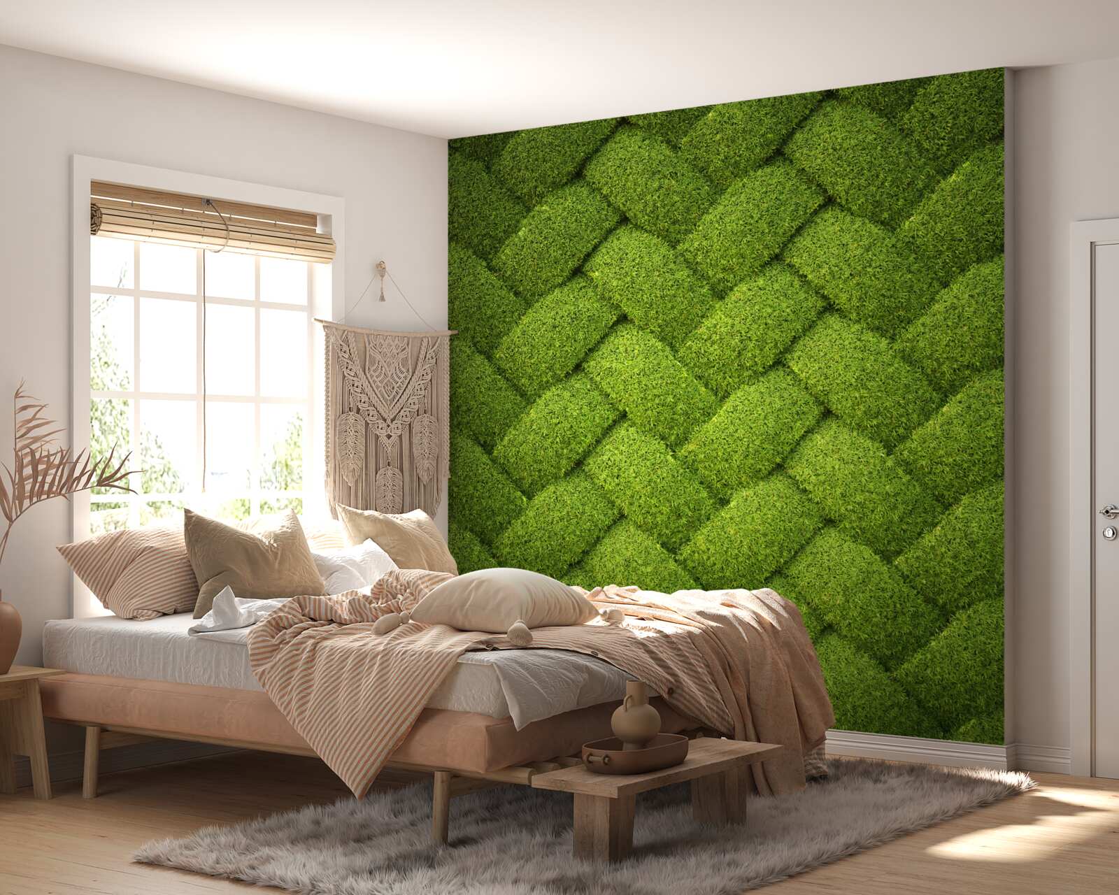 Fototapeta blokovanie zeleného trávnika