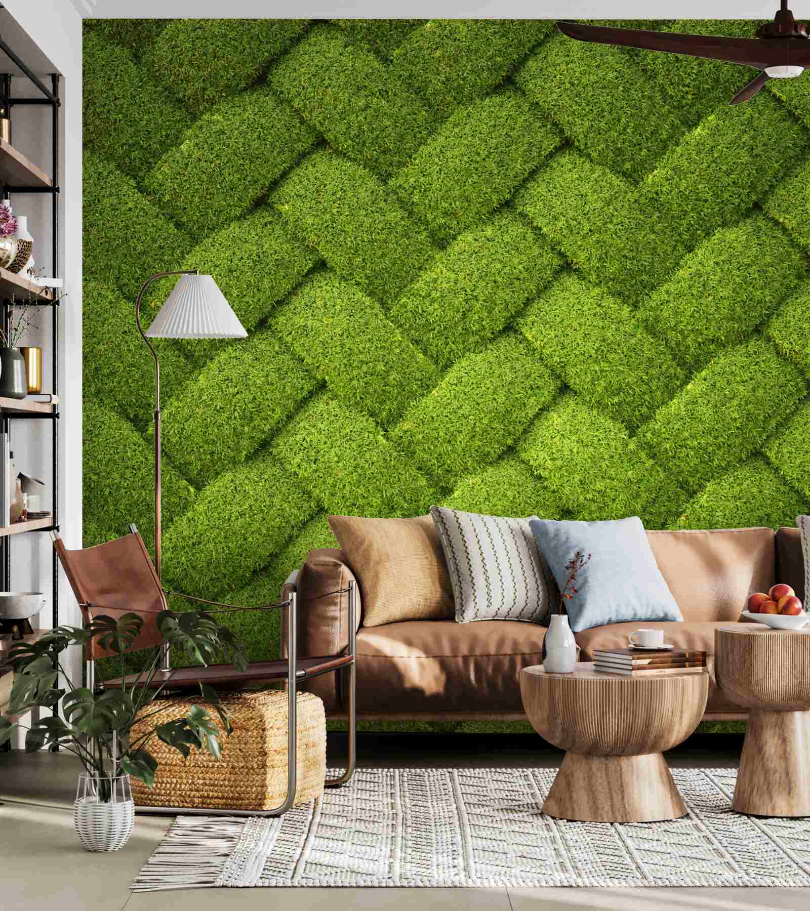 Fototapeta blokovanie zeleného trávnika