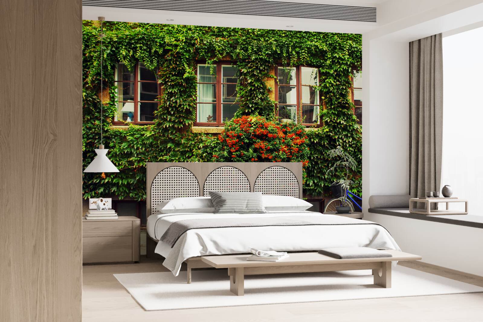 Fototapeta dom pokrytý brečtanom od staroby