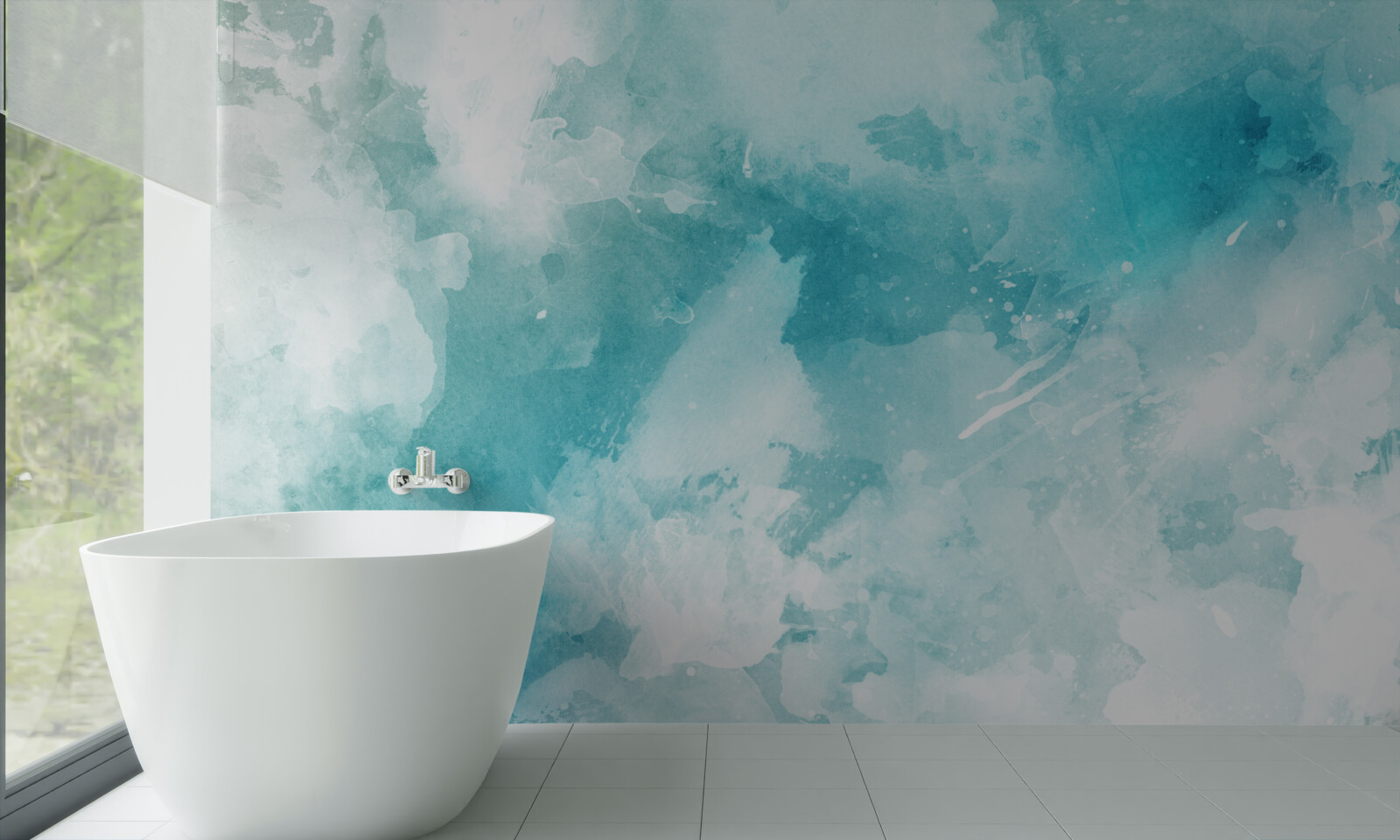 Fototapeta biely mramor s modrým odtieňom