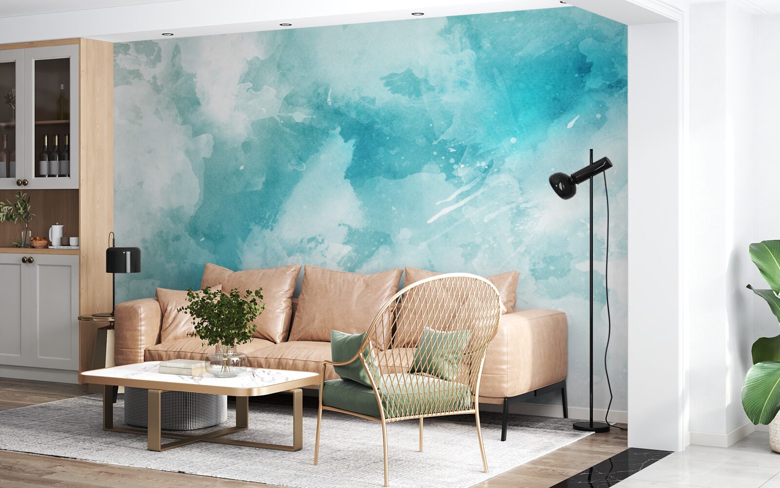 Fototapeta biely mramor s modrým odtieňom