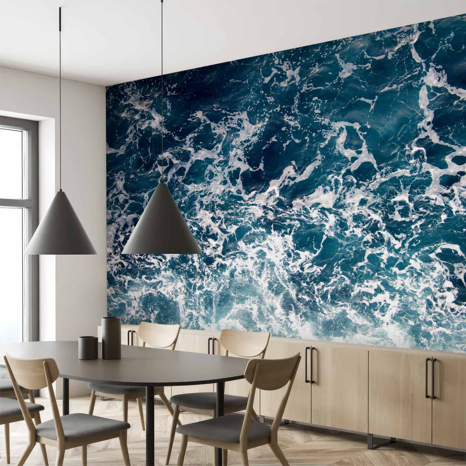 Fototapeta napučiavacie vlny azúrovej farby