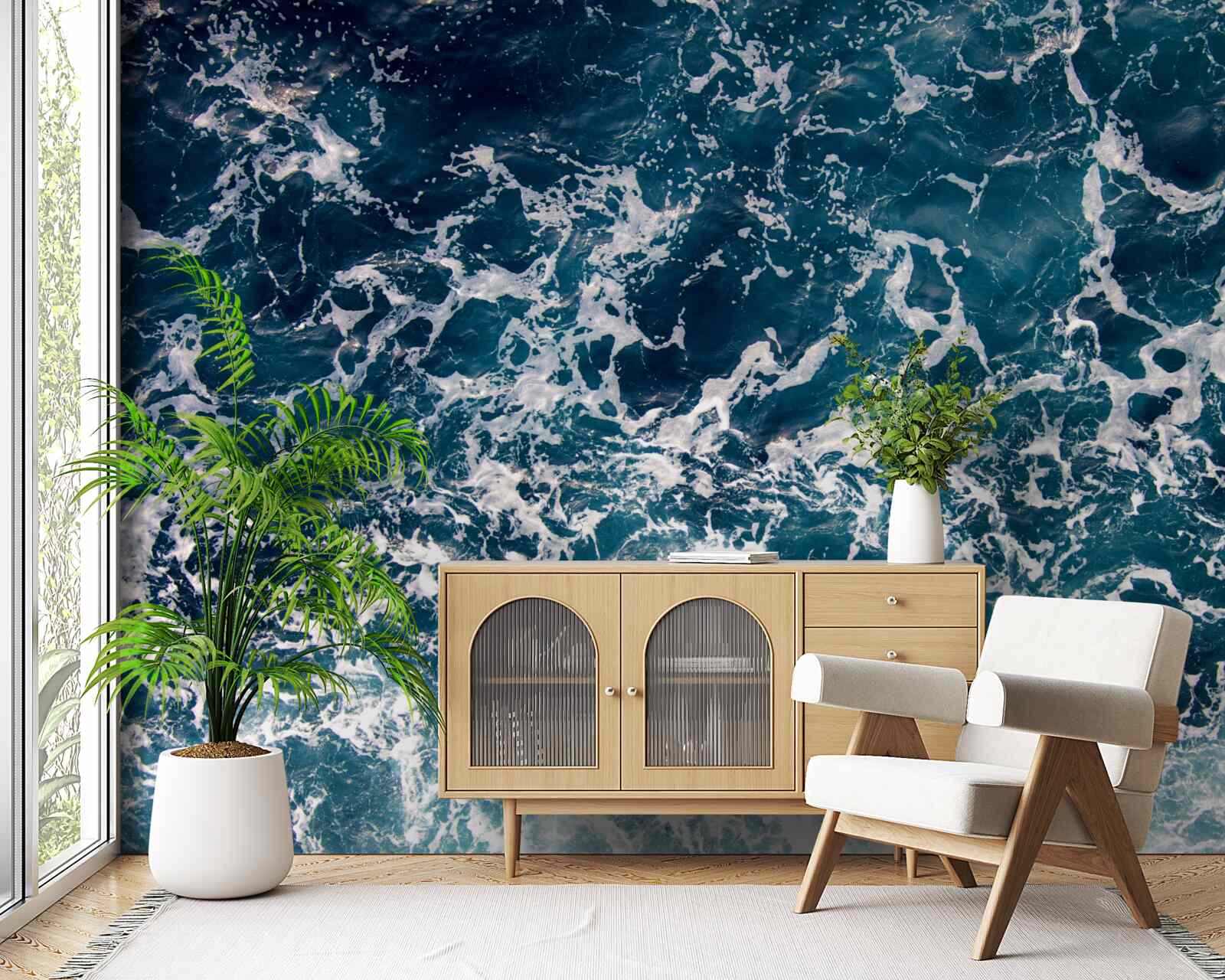 Fototapeta napučiavacie vlny azúrovej farby