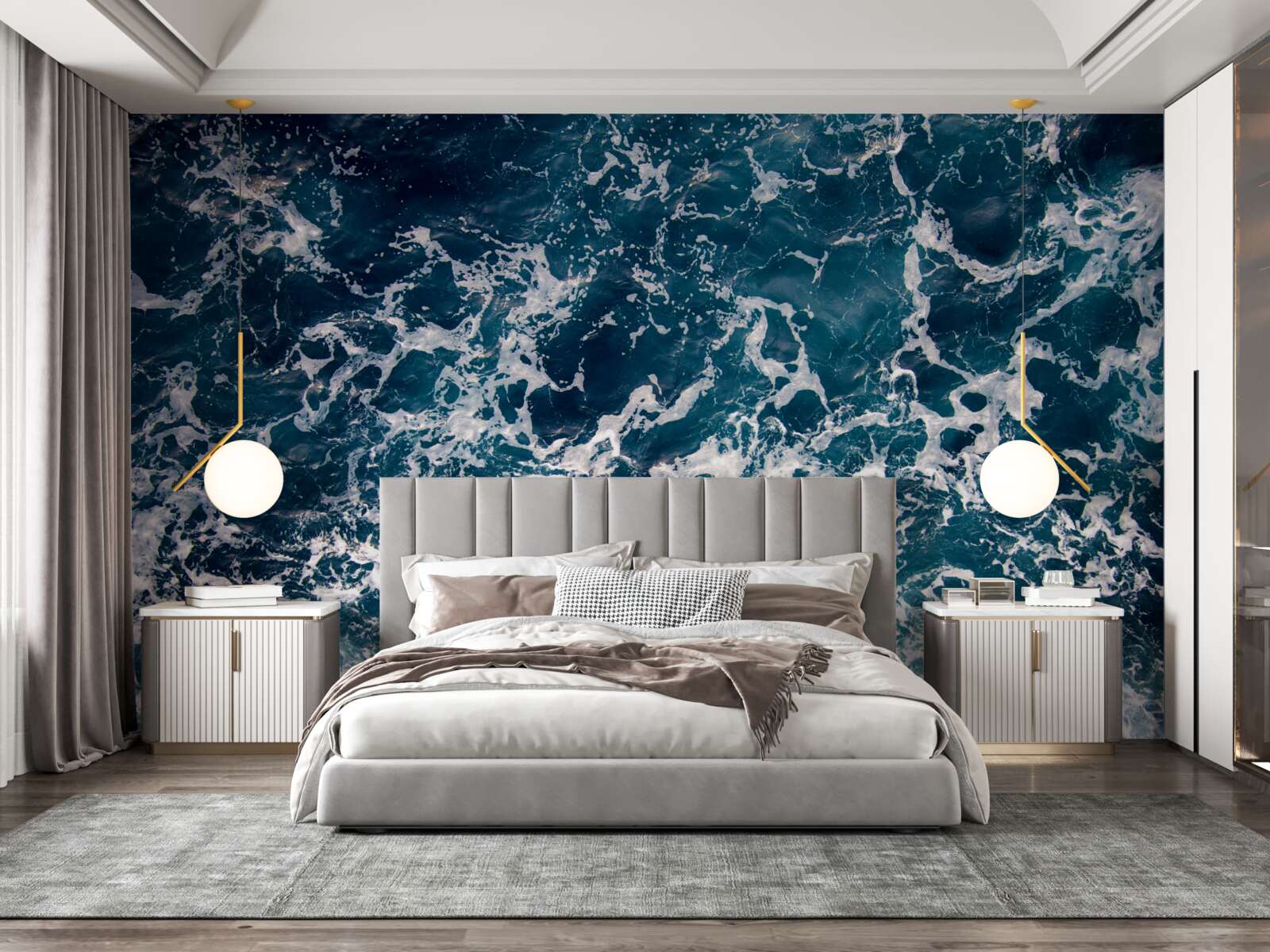 Fototapeta napučiavacie vlny azúrovej farby