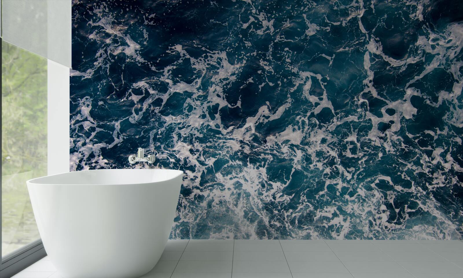 Fototapeta napučiavacie vlny azúrovej farby