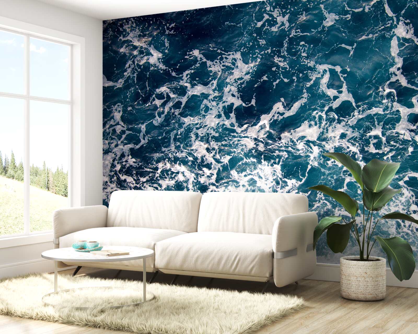 Fototapeta napučiavacie vlny azúrovej farby