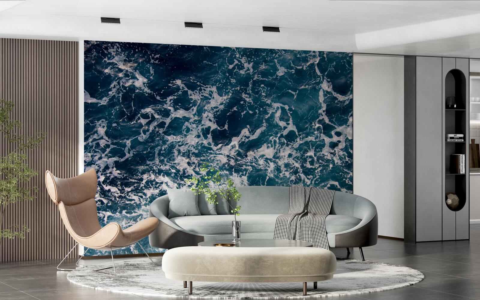 Fototapeta napučiavacie vlny azúrovej farby