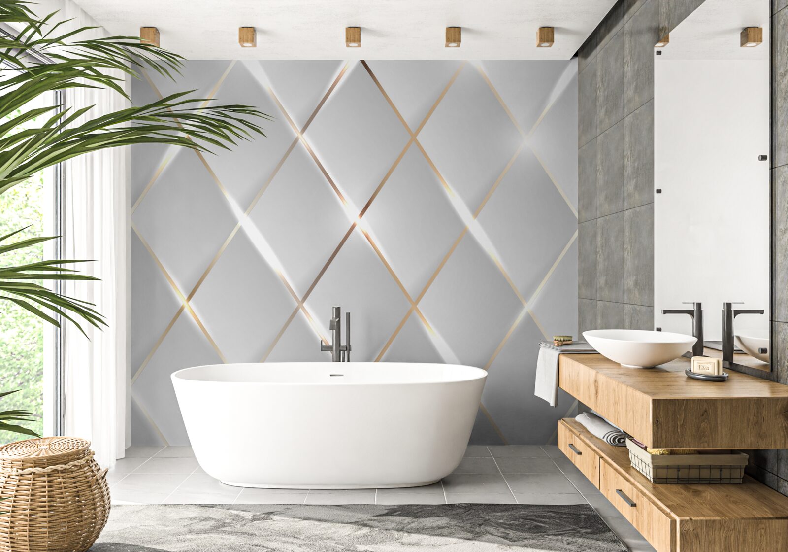 Fototapeta zlaté a strieborné porcelánové súpravy