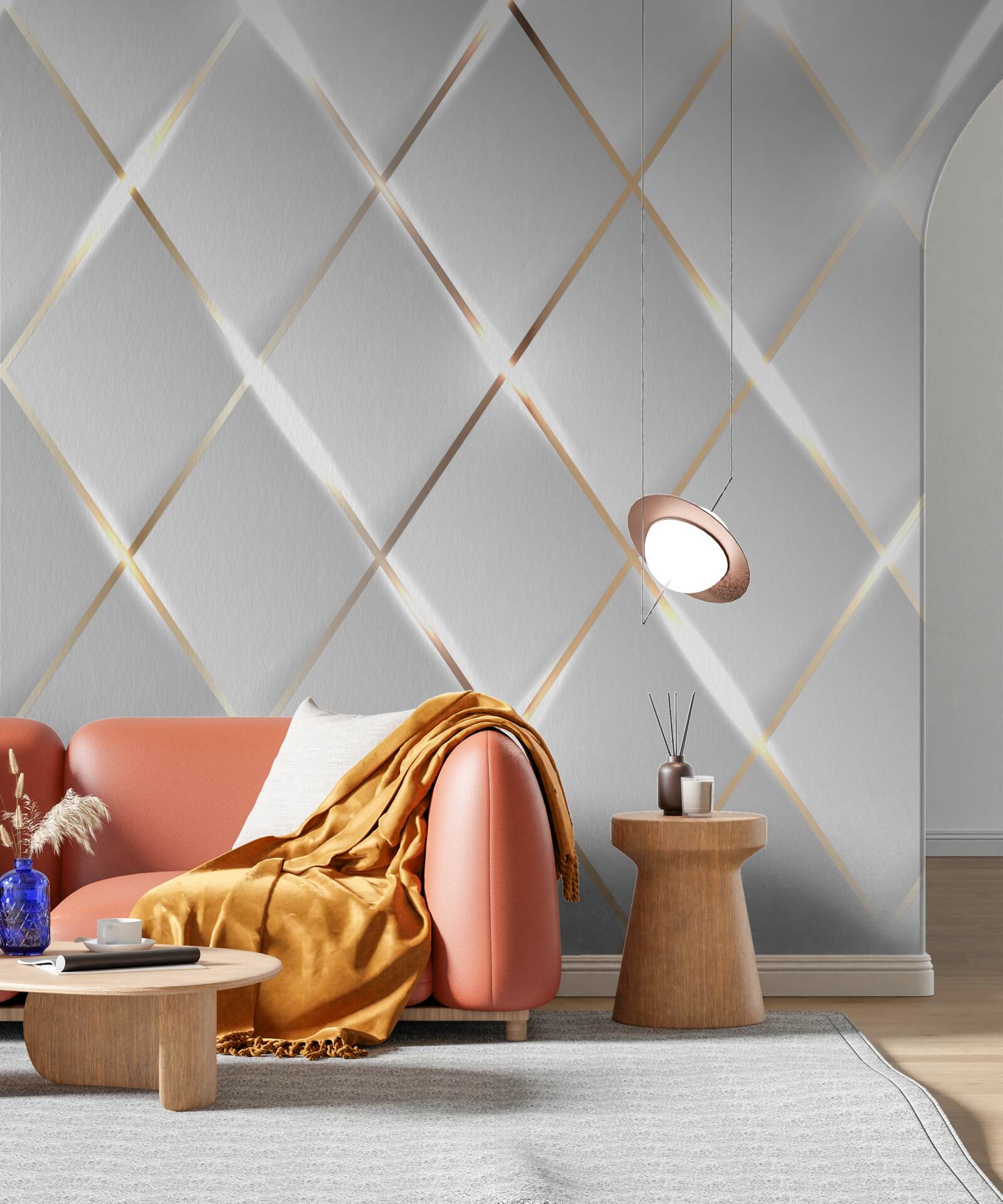 Fototapeta zlaté a strieborné porcelánové súpravy