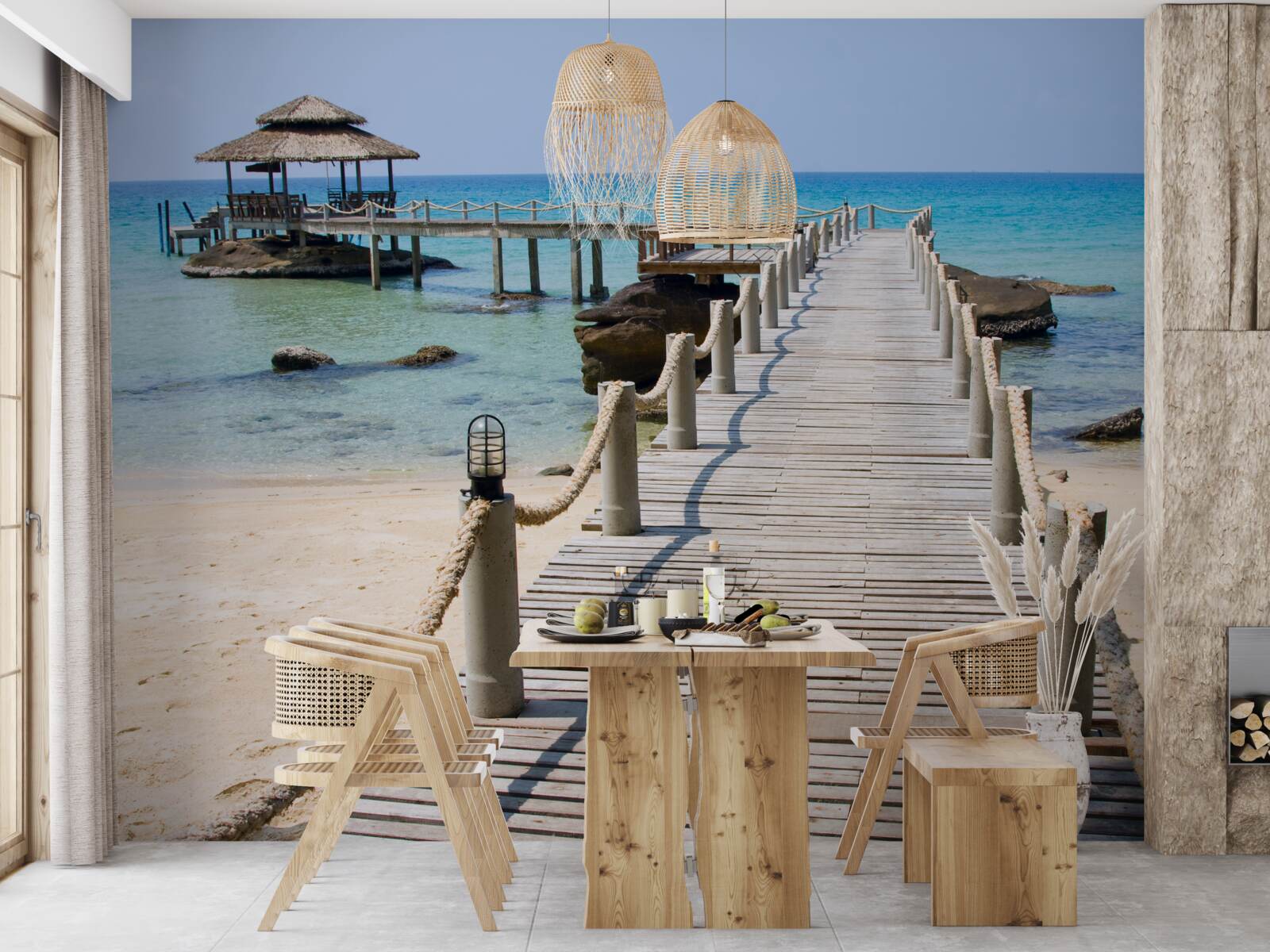 Fototapeta morské mólo vyrobené z dreva