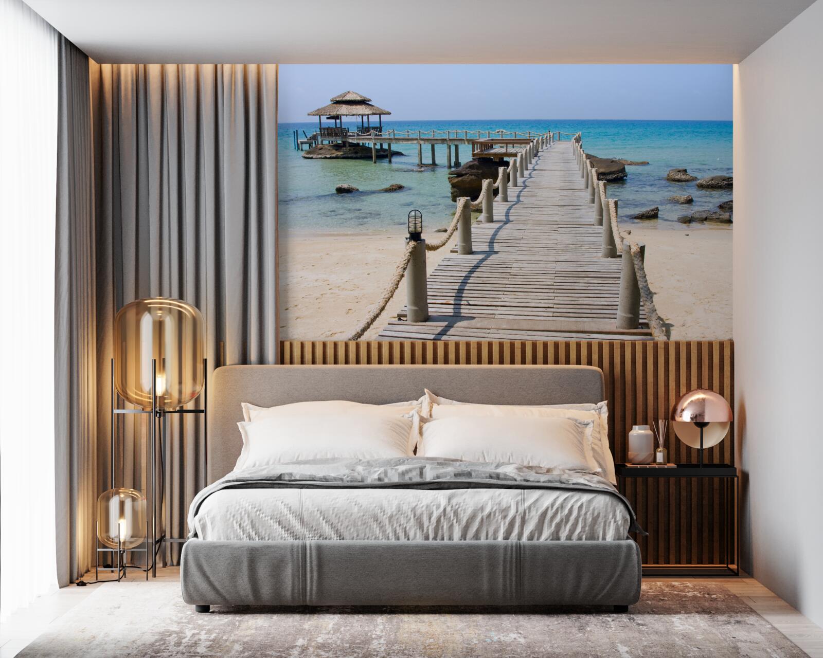 Fototapeta morské mólo vyrobené z dreva