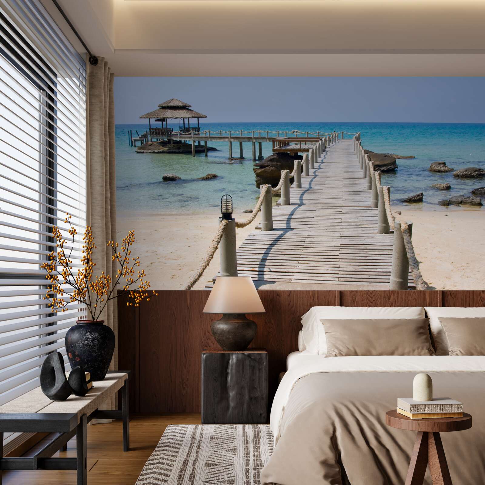 Fototapeta morské mólo vyrobené z dreva