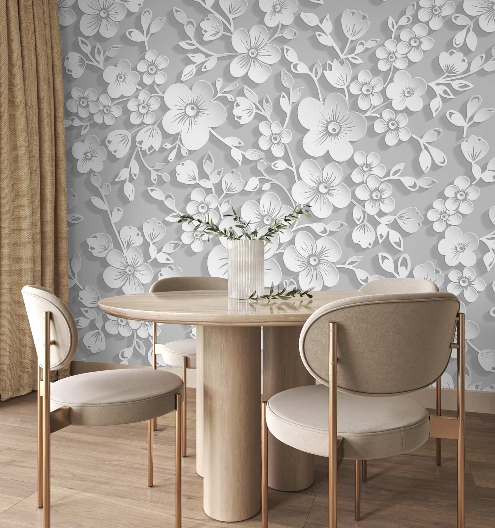 Fototapeta veľké množstvo malých snehovo bielych kvetov