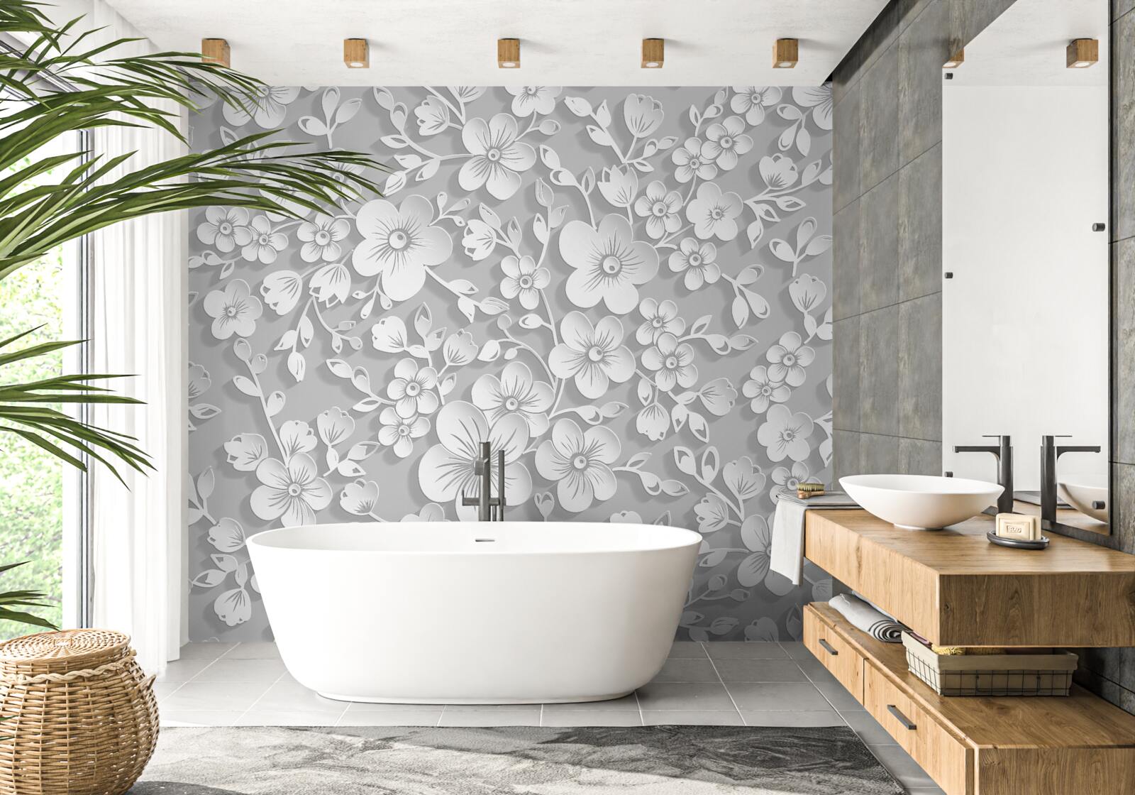 Fototapeta veľké množstvo malých snehovo bielych kvetov