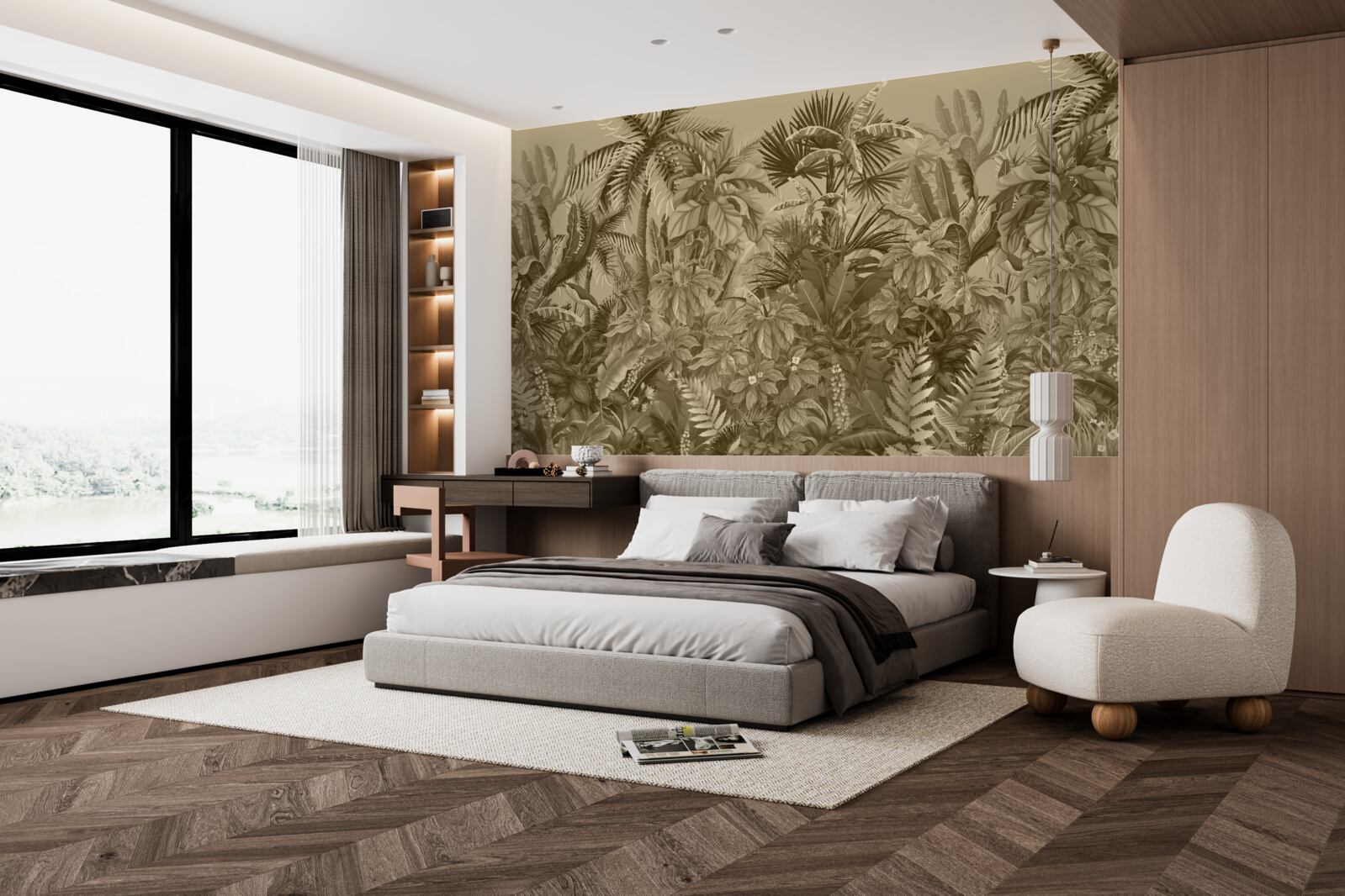 Fototapeta sépiový dažďový prales