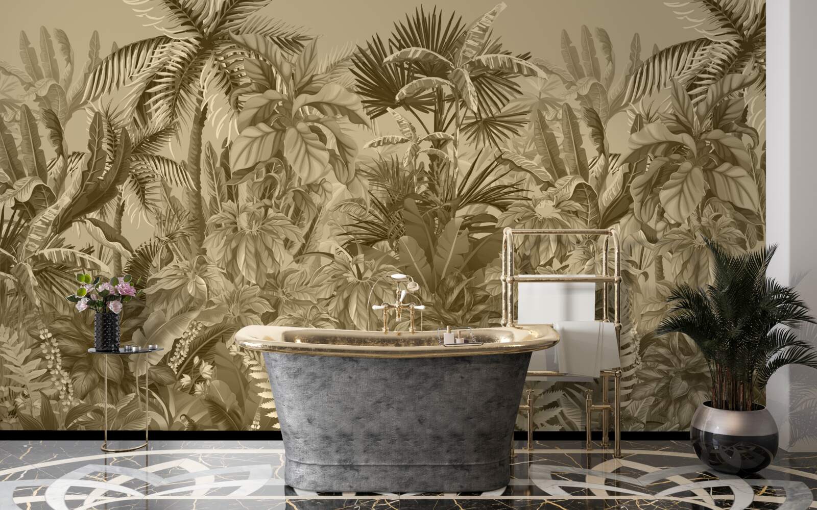 Fototapeta sépiový dažďový prales