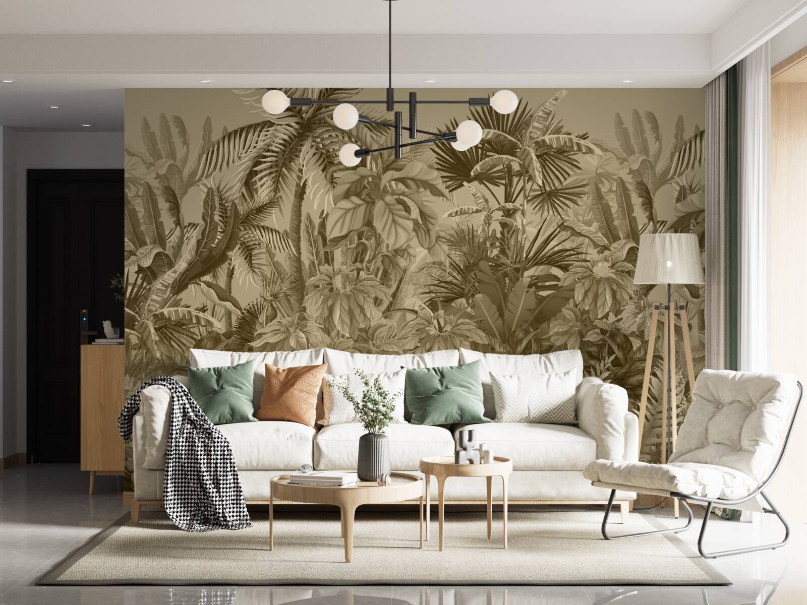 Fototapeta sépiový dažďový prales