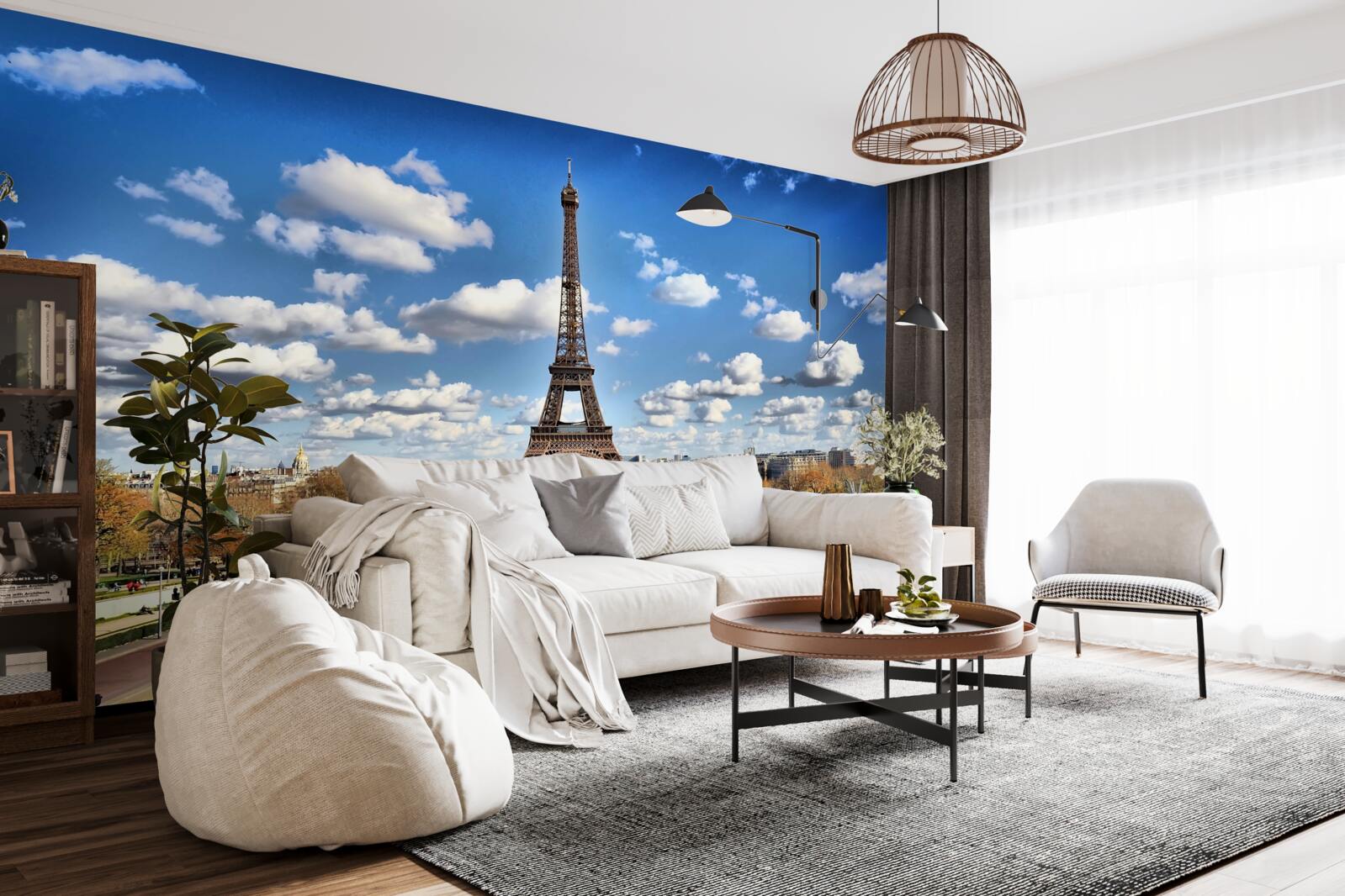 Fototapeta pohľad na Eiffelovu vežu z parku