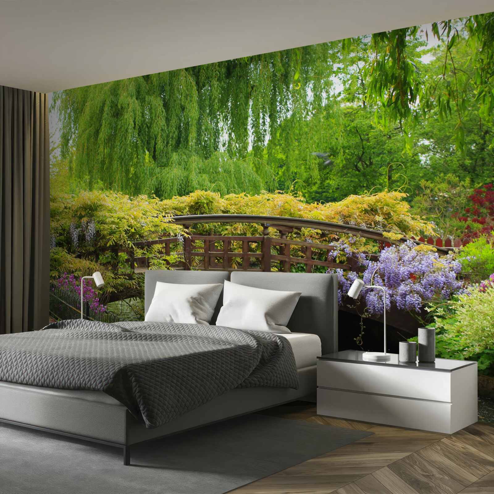 Fototapeta úchvatná panoráma mosta cez rieku