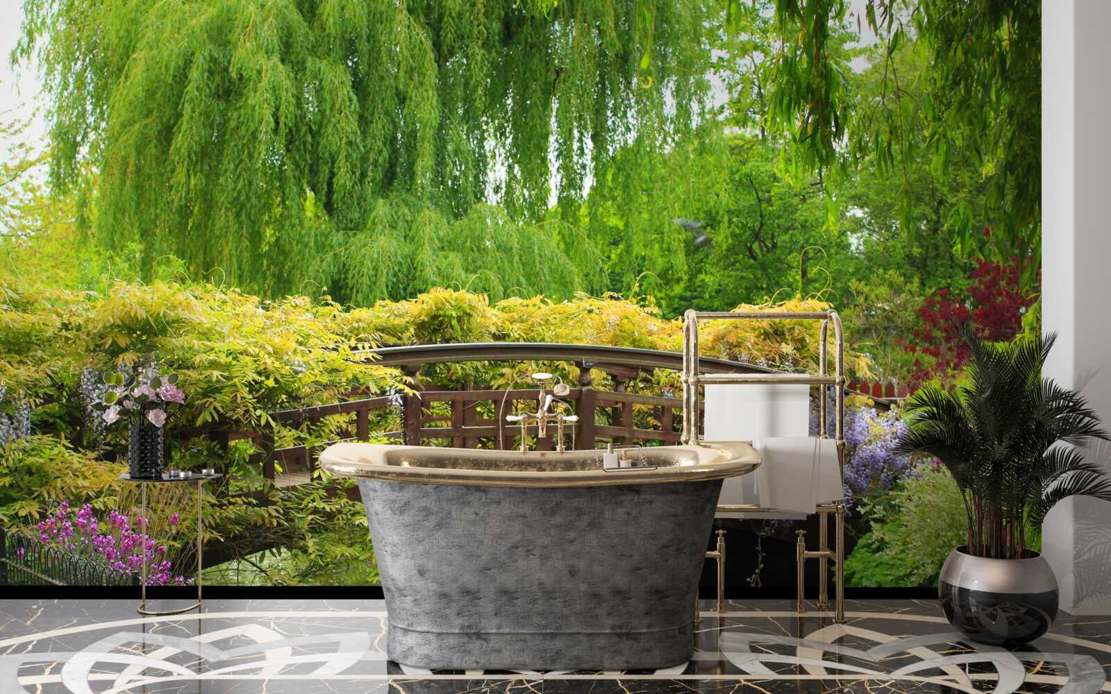 Fototapeta úchvatná panoráma mosta cez rieku