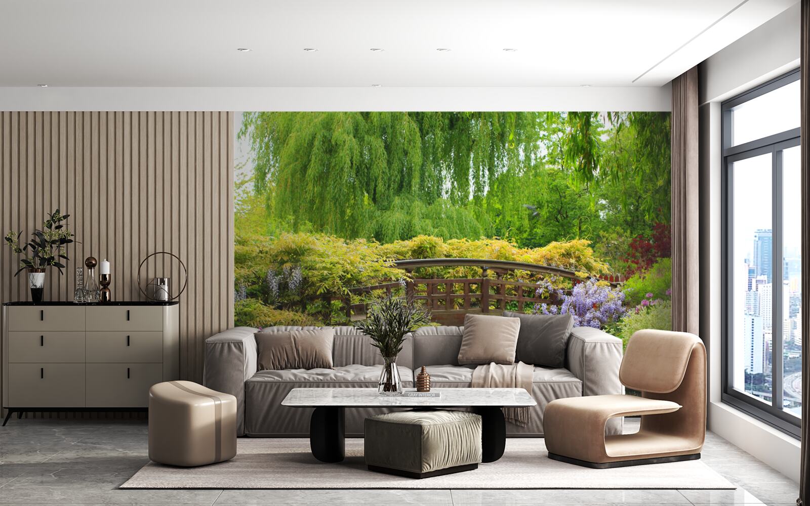 Fototapeta úchvatná panoráma mosta cez rieku