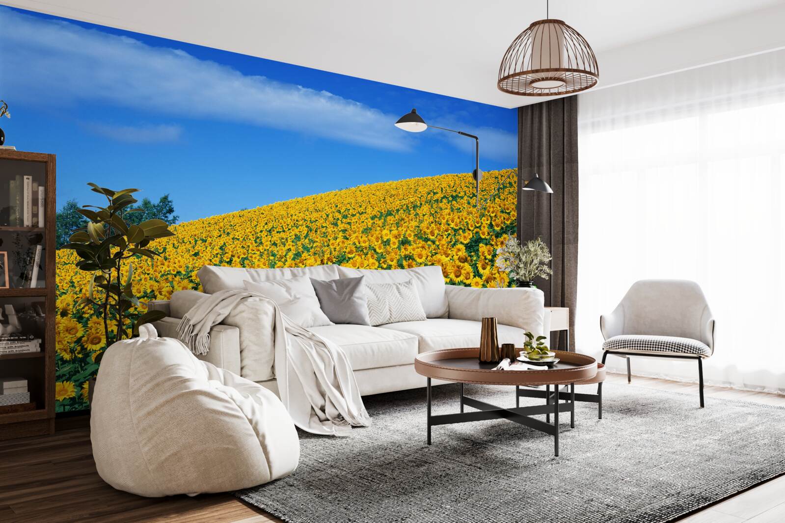 Fototapeta Skvelý priestor so slnečnicami