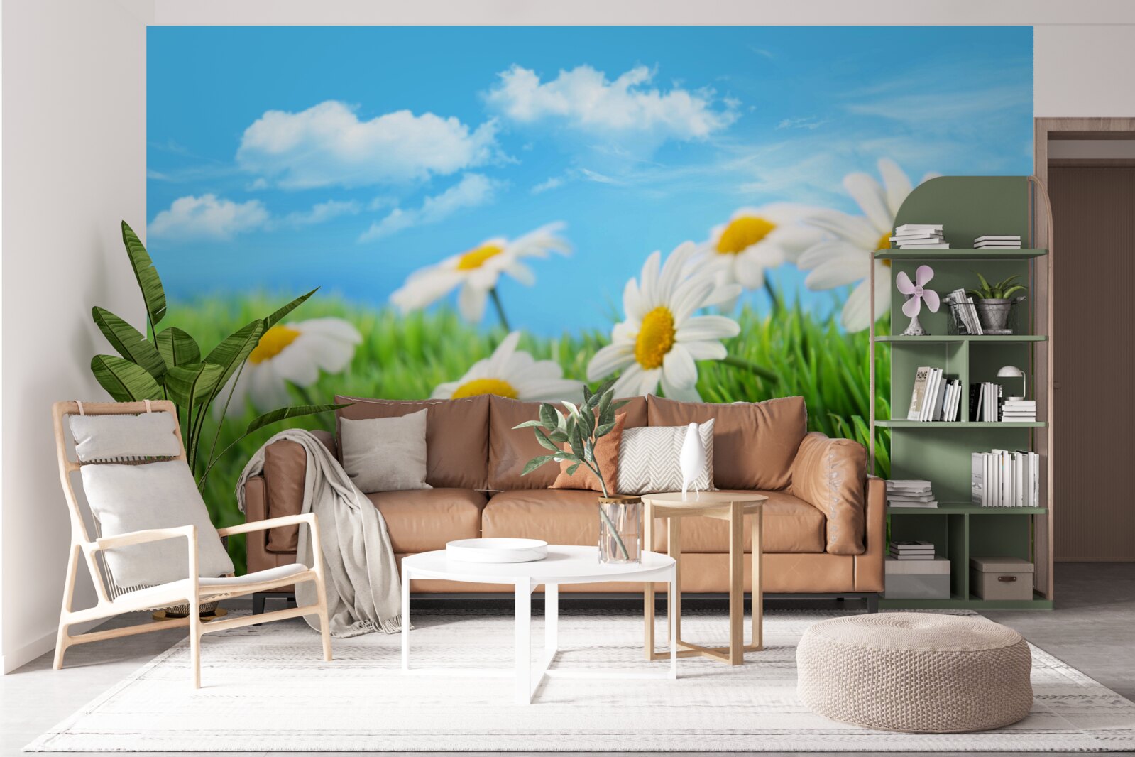 Fototapeta Snehobiele sedmokrásky z lúk