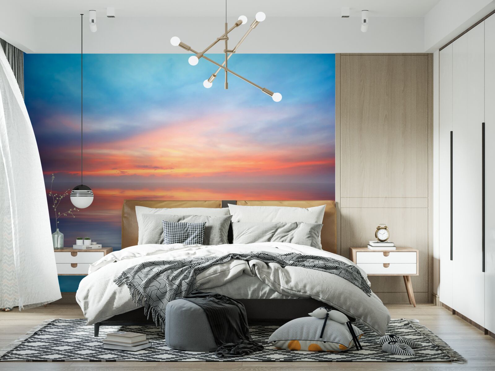 Fototapeta pokojný západ slnka na mori