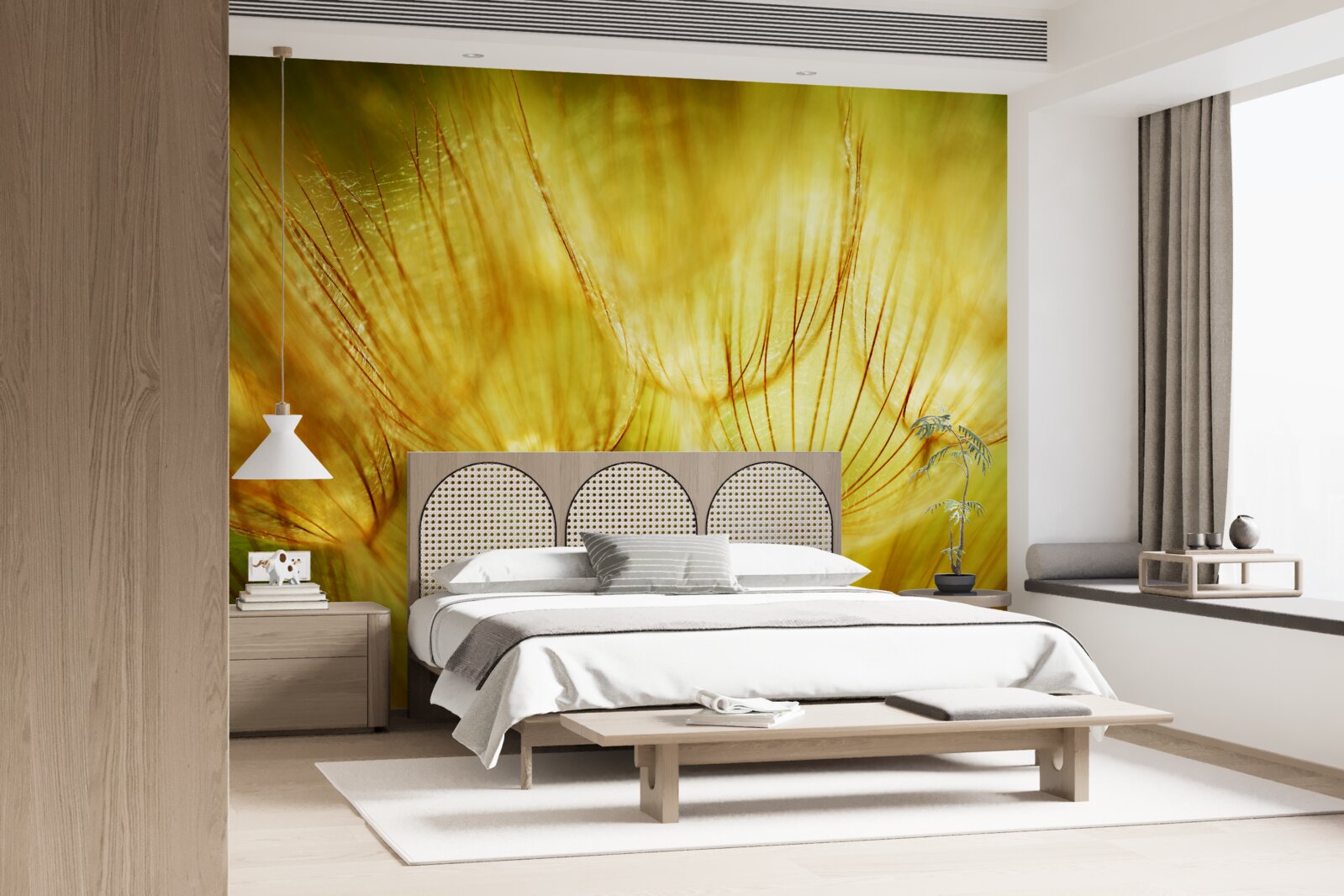 Fototapeta púpavové srdce, pozlátené