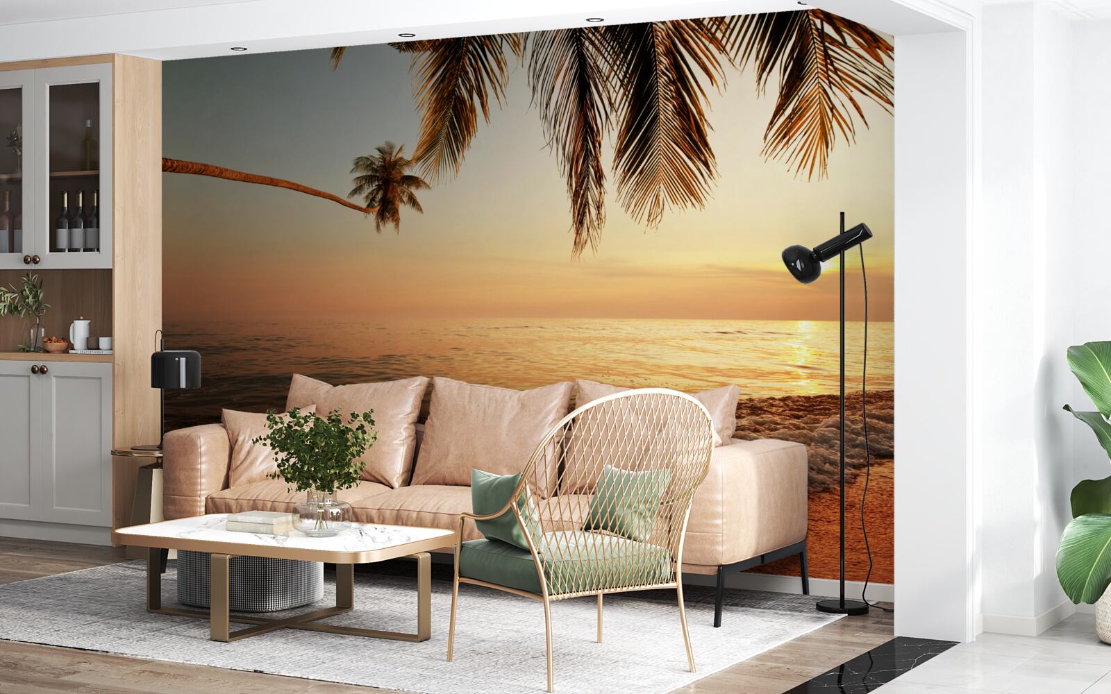 Fototapeta tropický ostrov pri západe slnka