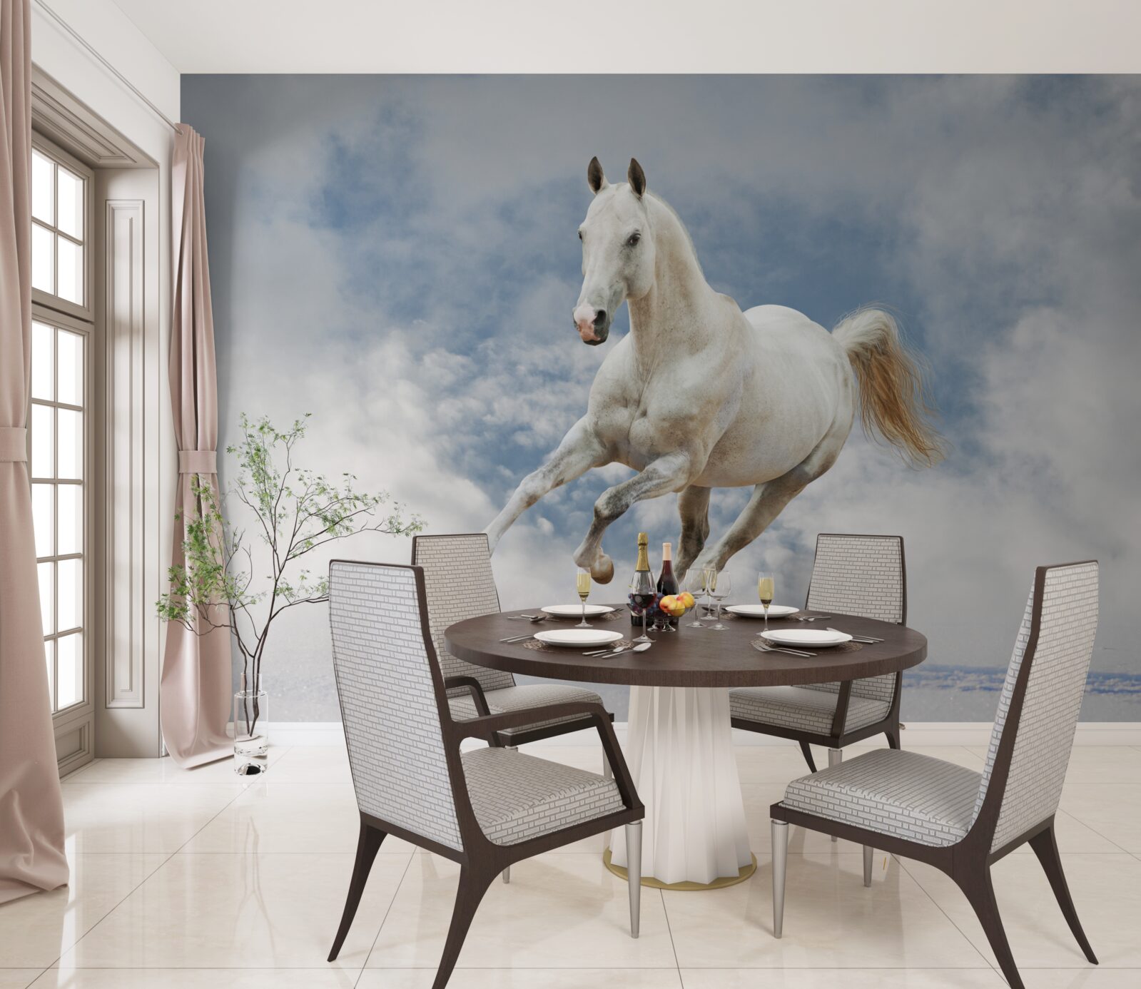 Fototapeta cvála biely kôň