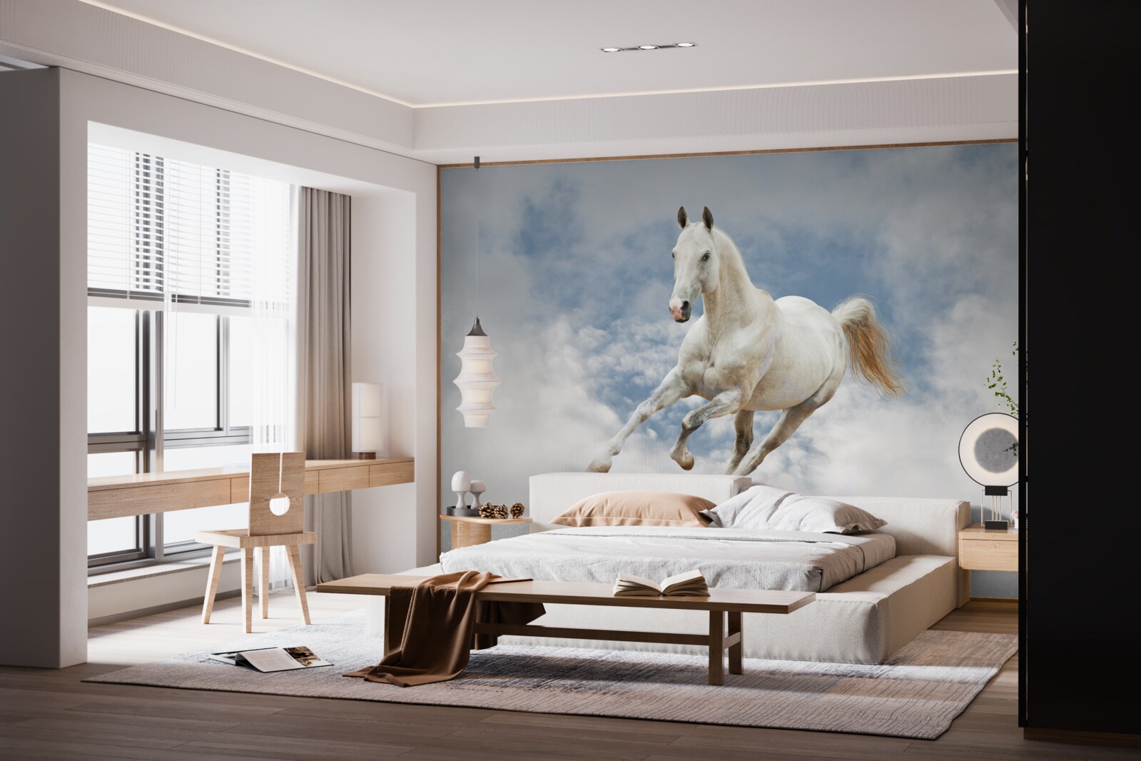 Fototapeta cvála biely kôň