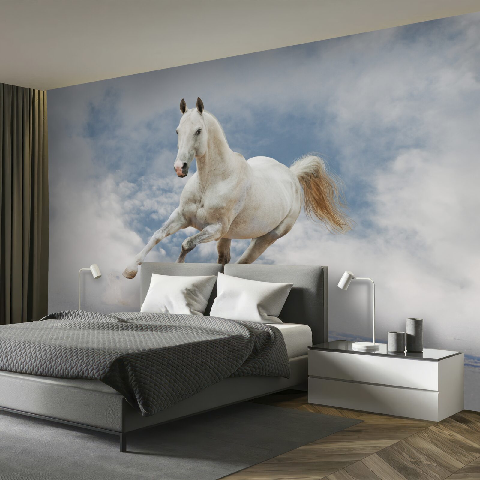 Fototapeta cvála biely kôň