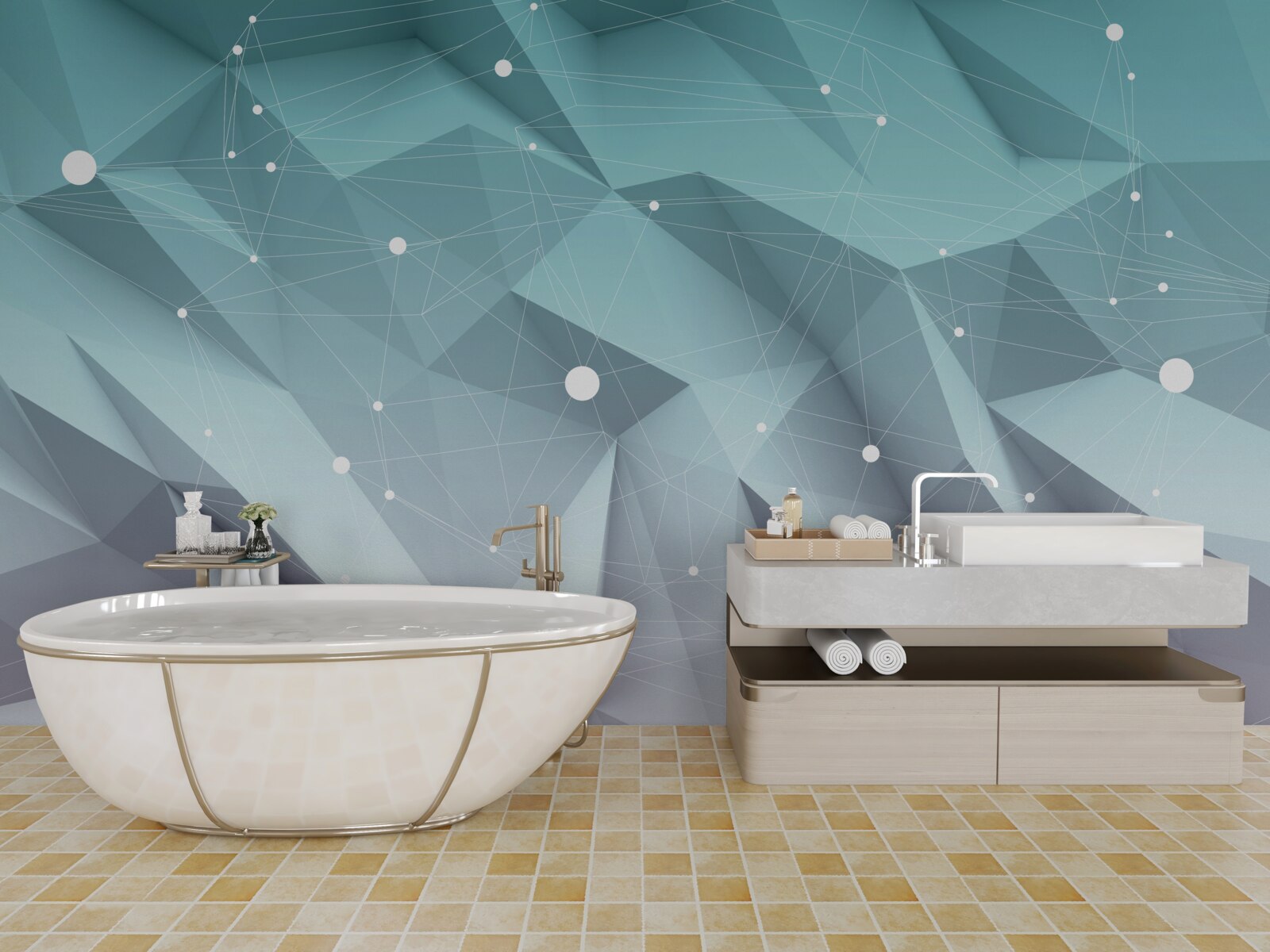 Fototapeta tvary s gradientom