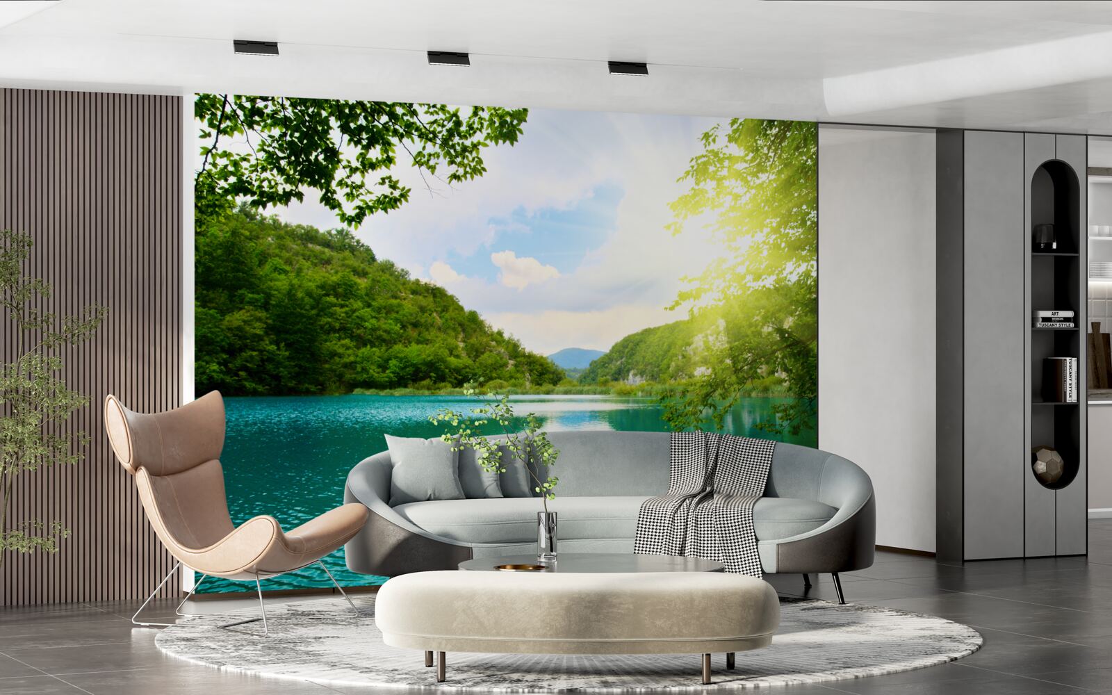 Fototapeta východ slnka nad vodnou hladinou