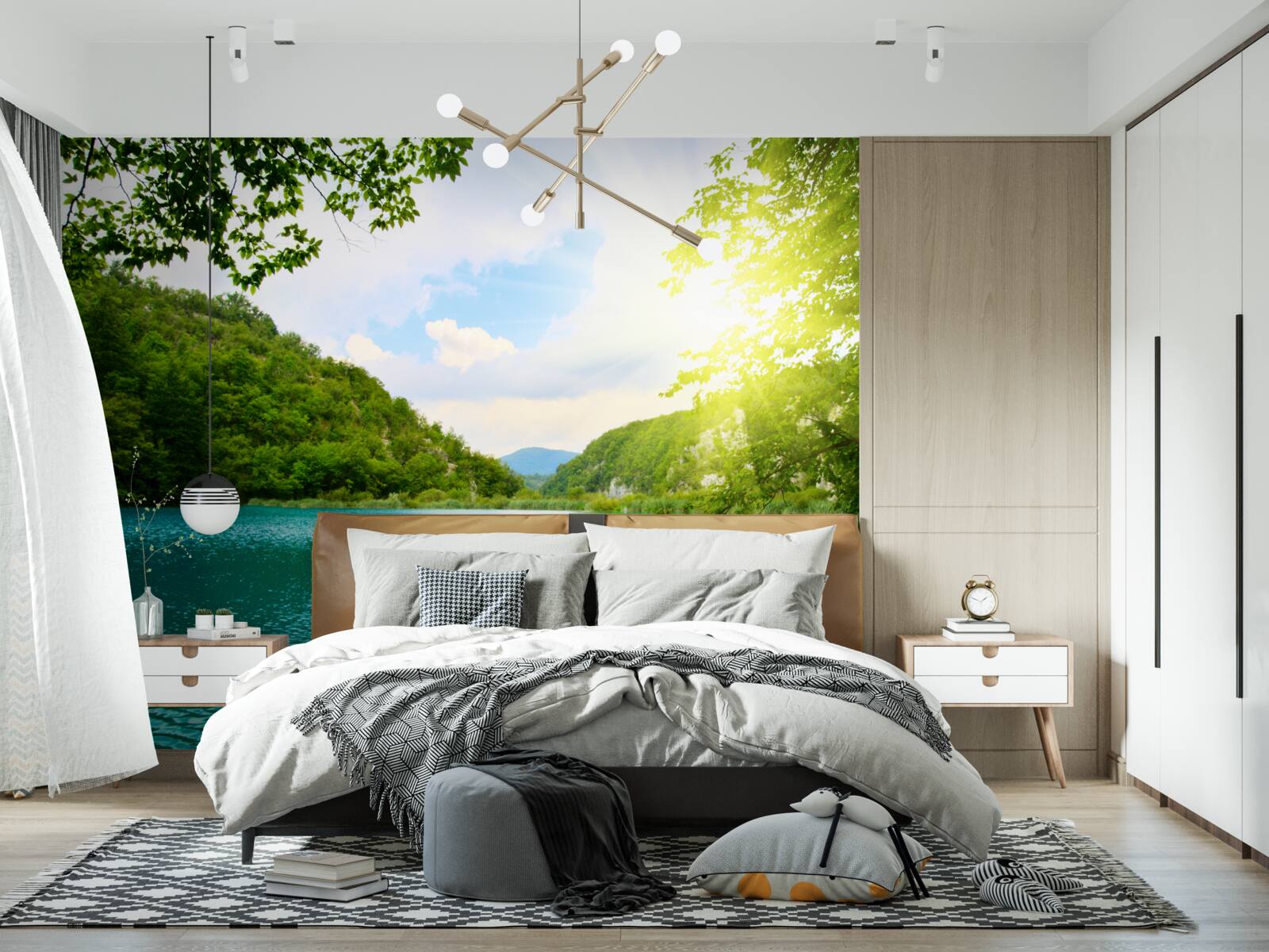 Fototapeta východ slnka nad vodnou hladinou