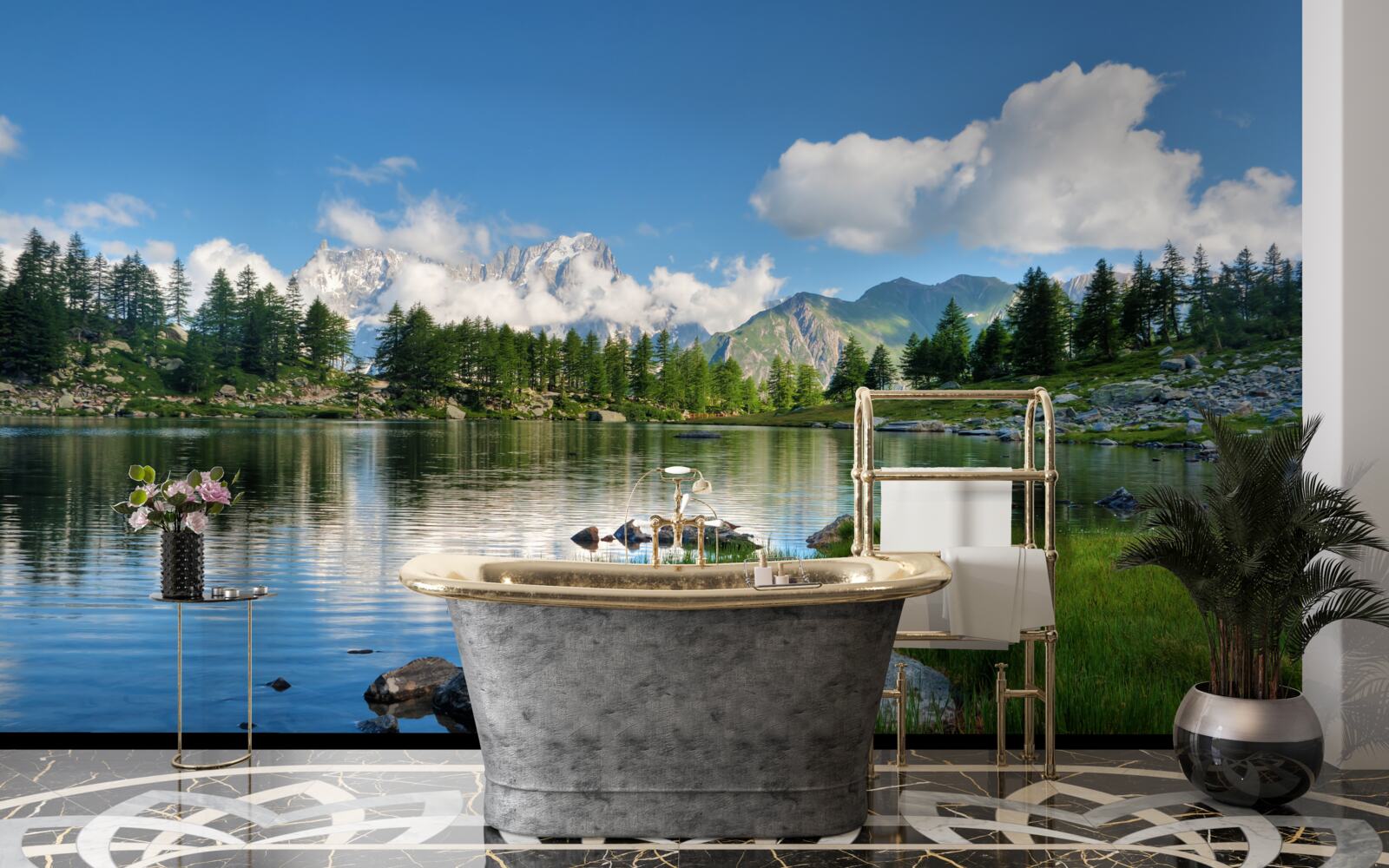 Fototapeta letná chuť tichej horskej rieky