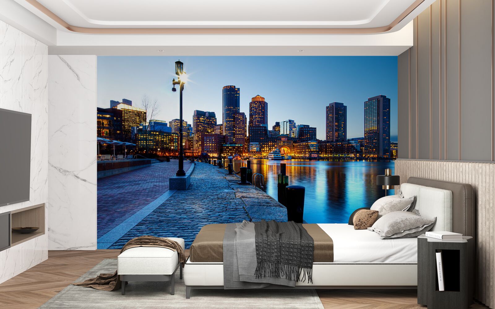 Fototapeta západ slnka na neobývanom móle