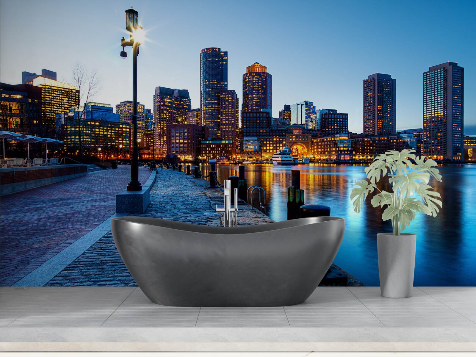 Fototapeta západ slnka na neobývanom móle