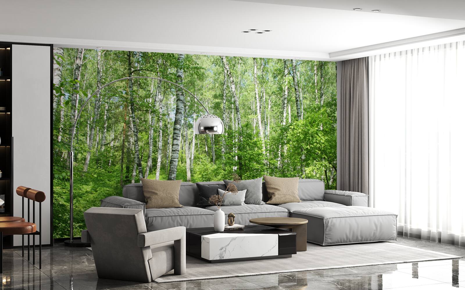 Fototapeta Cesta cez brezový les v letnej sezóne