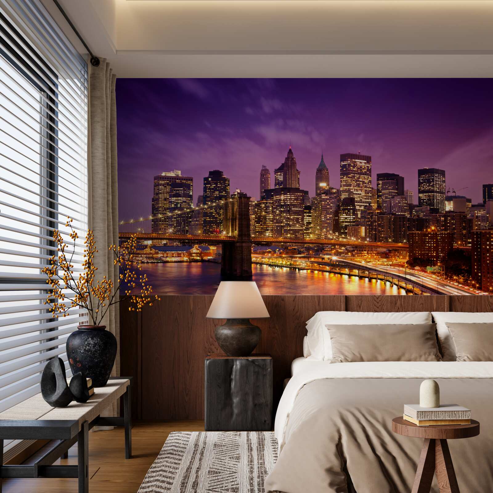 Fototapeta Brooklynský most v noci