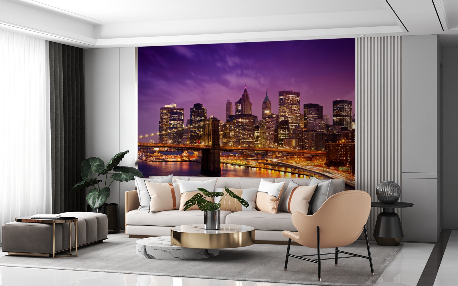 Fototapeta Brooklynský most v noci