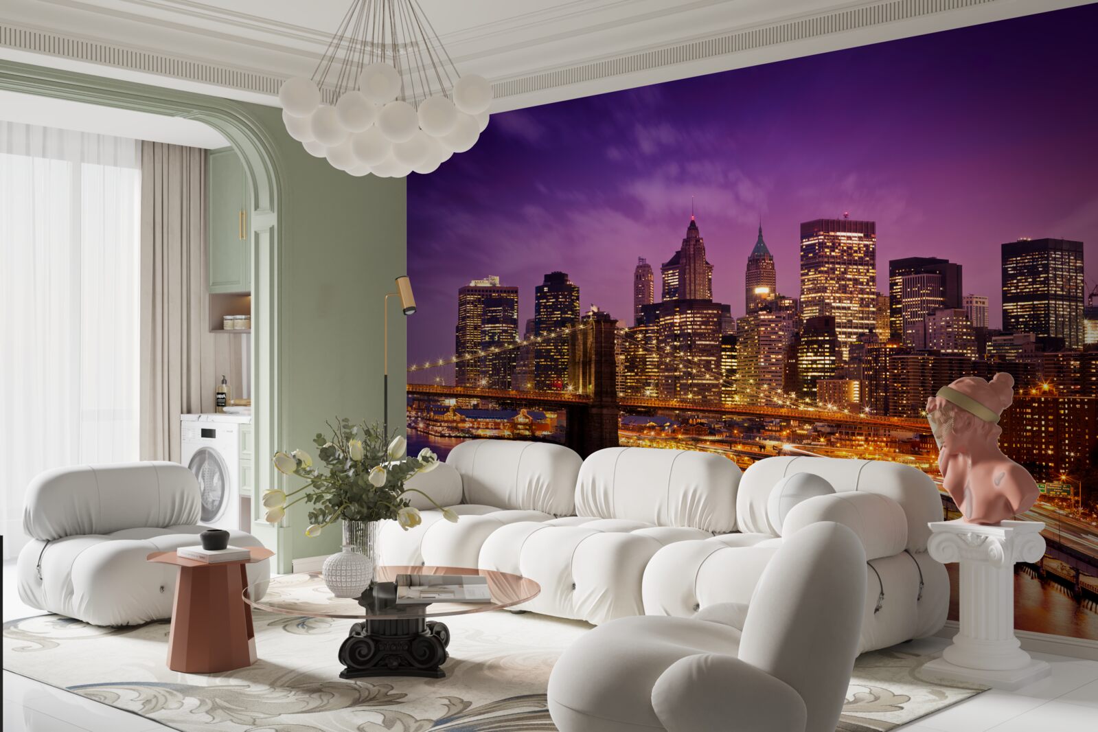 Fototapeta Brooklynský most v noci