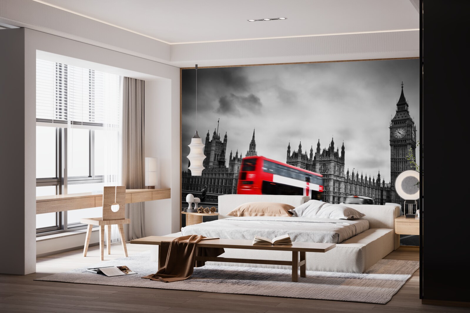 Fototapeta Londýnsky autobus na ceste